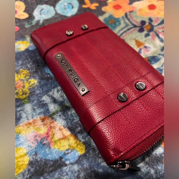 Via Spiga Burgundy Leather Wallet - Picture 2 of 4